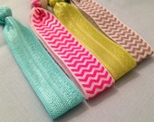 Set of 4 Elastic No-Snag Hairties