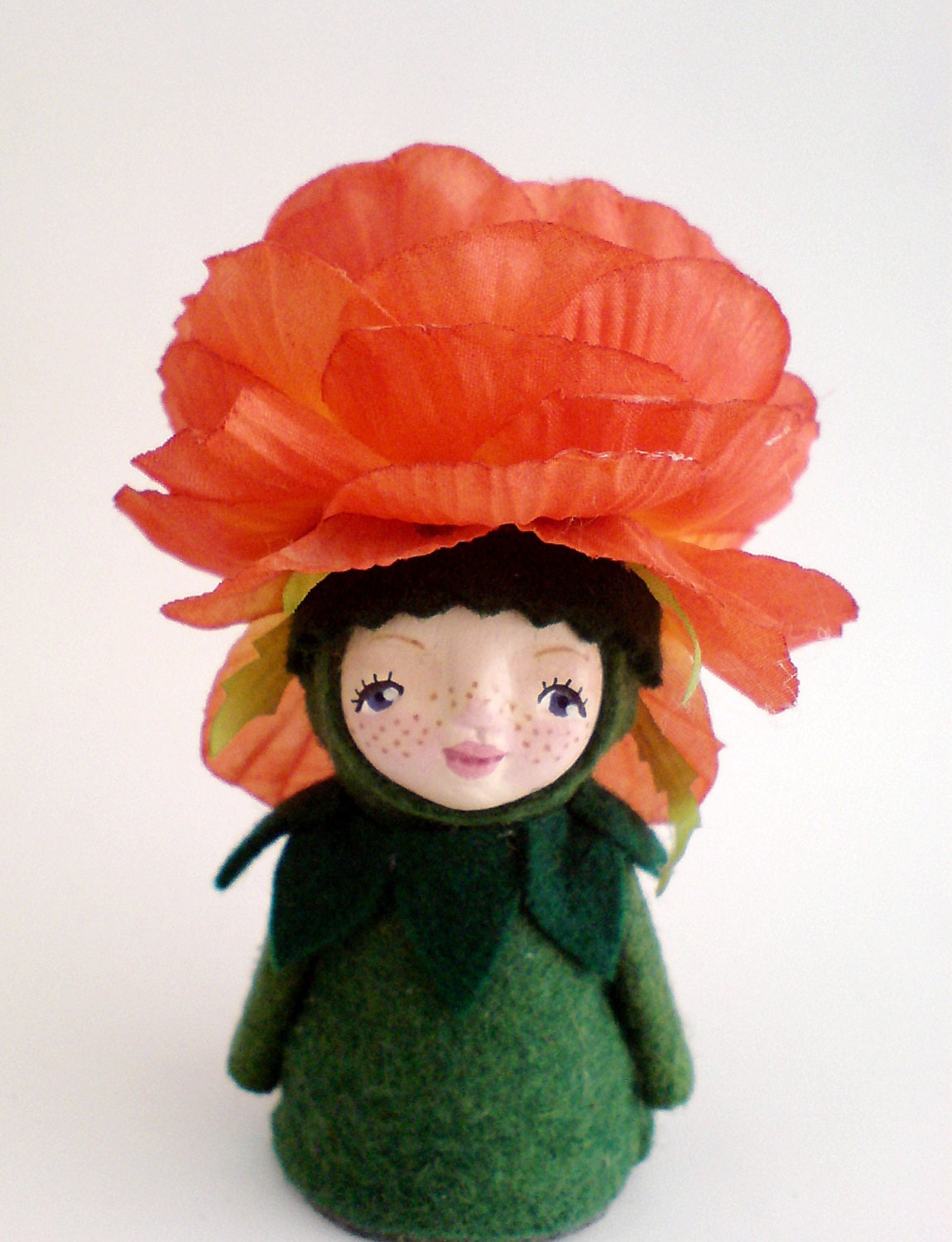 Flower Child Figurine, Collectable Figurine, soft sculpture, Gnome figurine