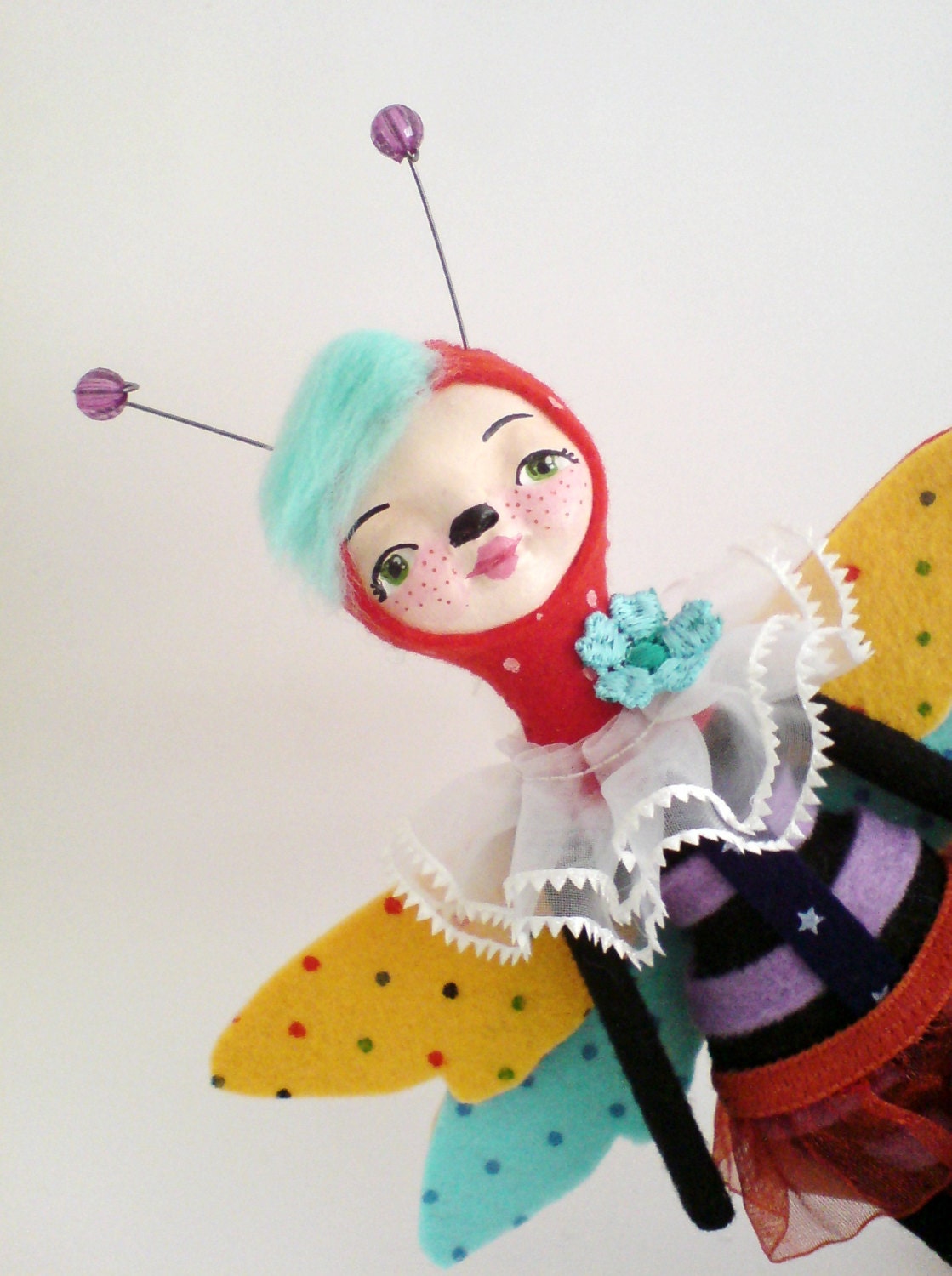 Colorful bug ornament, plush doll, room decor, plush mobile