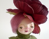 Flower Child Figurine, Collectable Figurine, soft sculpture, Gnome figurine