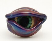 Lampwork Glass Evil Eye Bead, Handmade Glass Bead, OOAK, SRA