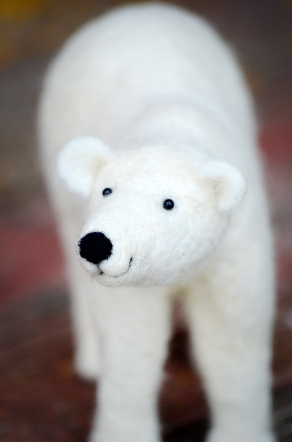 Polar Bear - Needle Felted Animal - Sculpture
