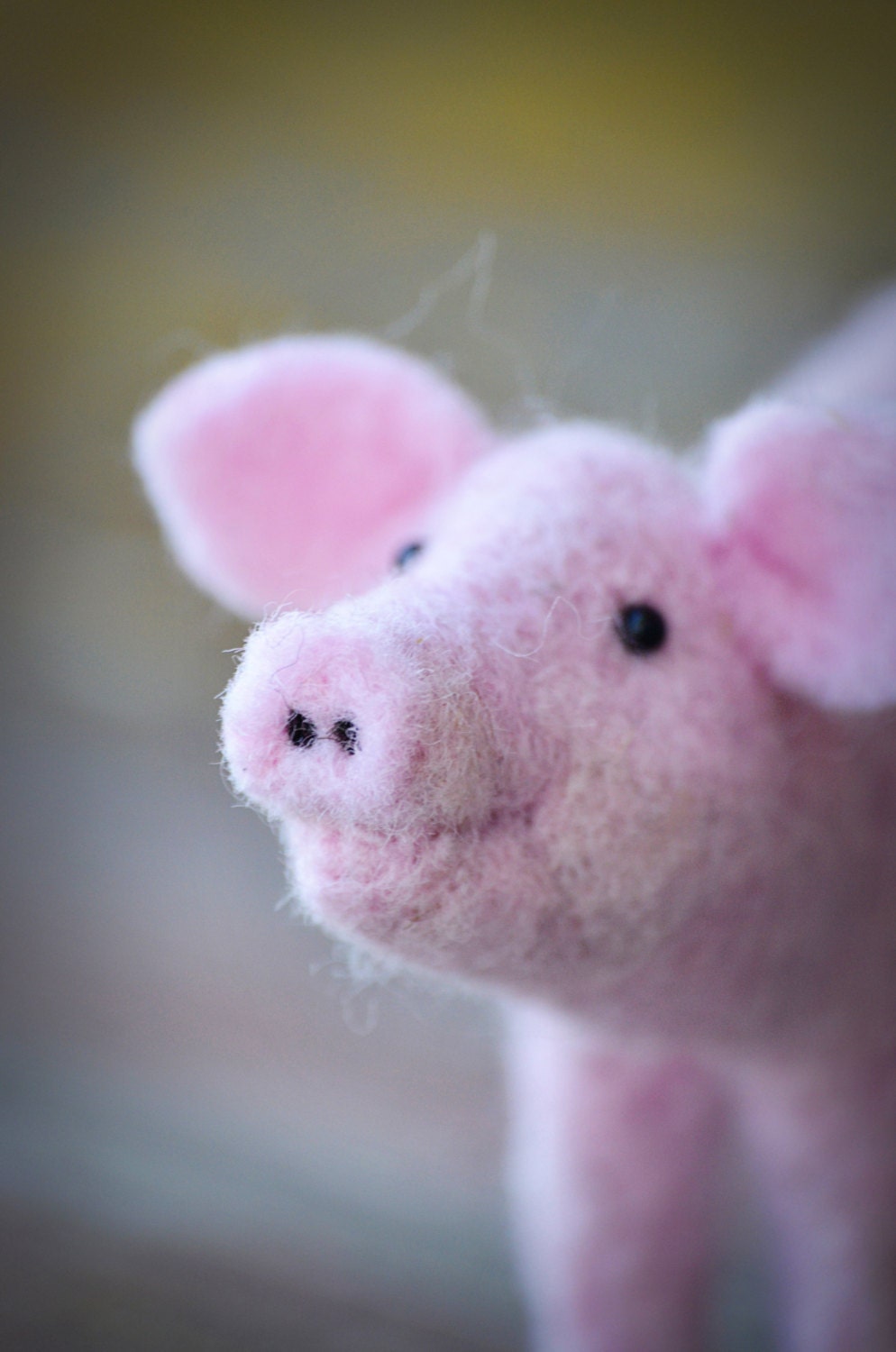 Pig Sculpture - needle felted piglet - Needle felted animals