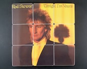 ROD STEWART - Album Coasters with Tonight I'm Yours Record Bowl