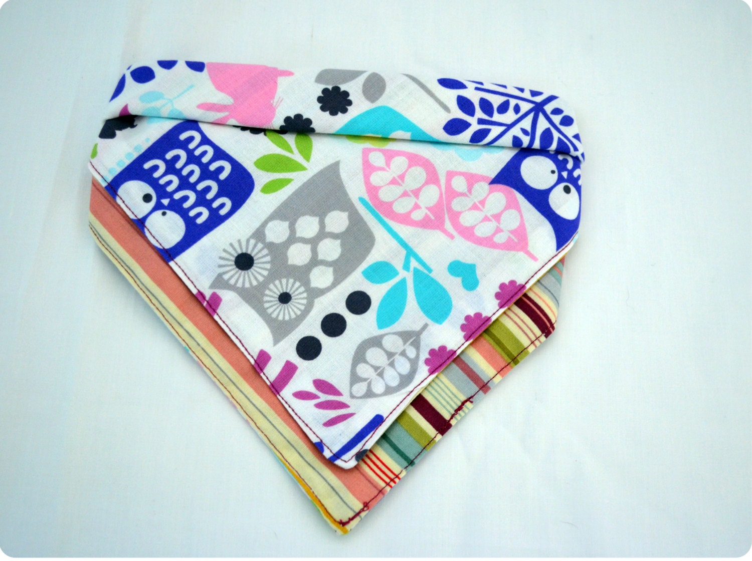 Purple Owl Bandana Bib