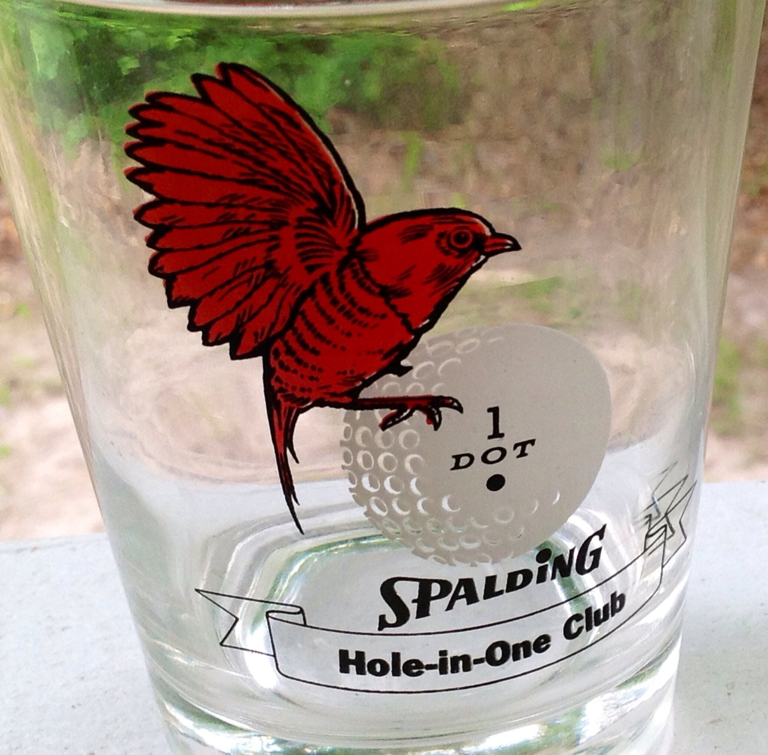 Vintage Highball Glasses Official Hole in One Club w Custom Etching for Pop pop