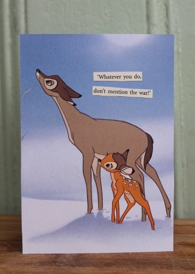 Don't mention the war - handmade card