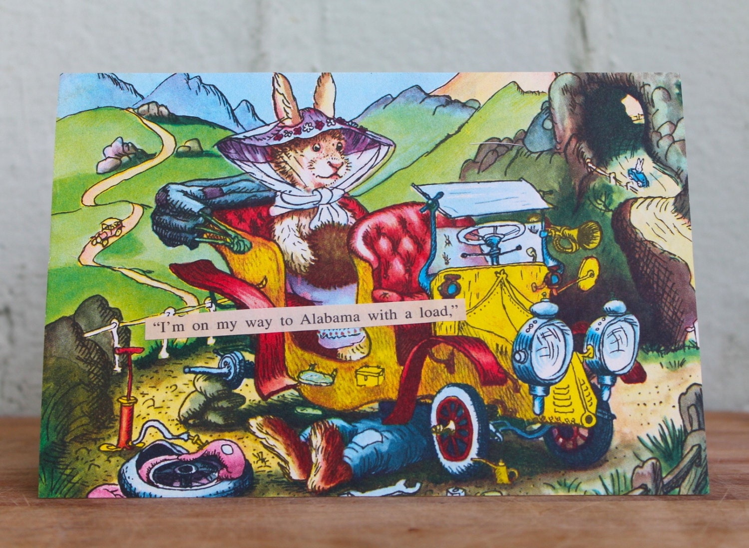 Off to Alabama - handmade card