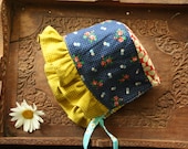 Vintage Inspired Baby Sun Bonnet READY TO SHIP in 12-18 Month