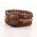 Rust Leather Cuff Bracelet Bohemian Style Wrap Bracelet Copper Western Bronze Caramel Boho Jewelry Made To Order Custom Hippie Fashion