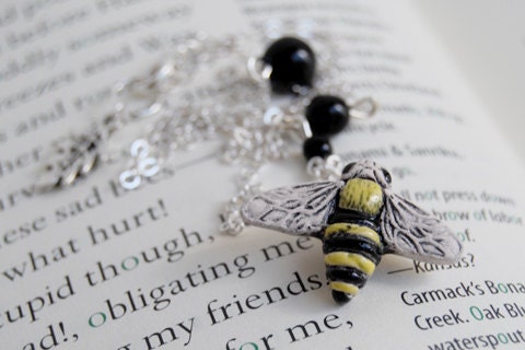 Large Bumble Bee Necklace
