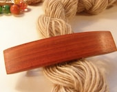 Large Wood Hair Clip, Padauk wood, wooden hair accessory, large hair clip, thick hair, lifetime guarantee, burnt orange, gift for Mom