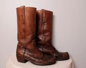 Vintage 1970's Men's Leather Frye Boots 9.5 D