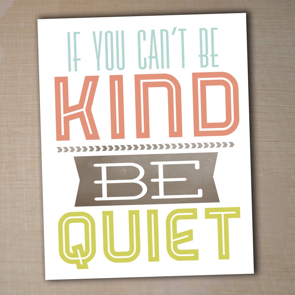 be kind printable 8x10 children's  art print