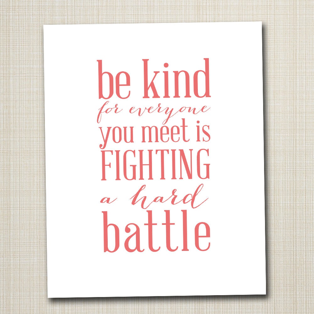 be kind printable 8x10 art print INSTANT DOWNLOAD