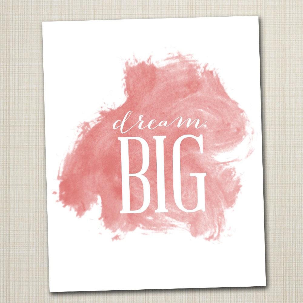 dream big printable 8x10 children's art print