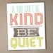 be kind printable 8x10 children's  art print