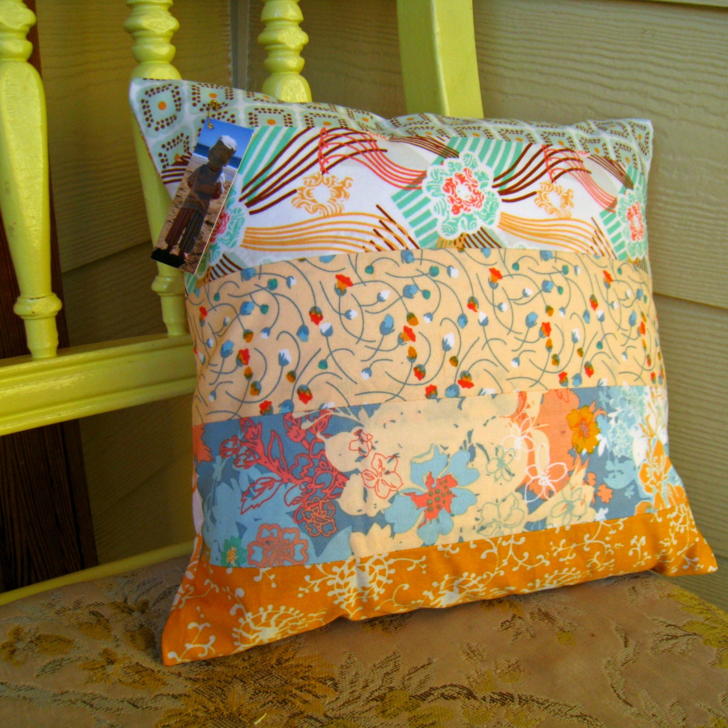 Throw Pillow - 12 inch Pillow Cover and Insert - Summerlove Collection by Patricia Bravo- Ready To Ship