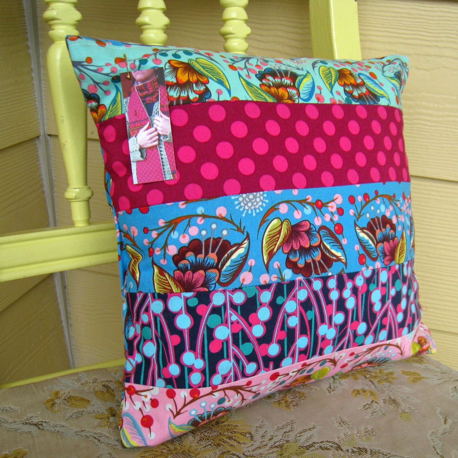 Throw Pillow - 12 inch  Cotton Pillow Cover with Insert - LouLouThi by Anna Maria Horner- Ready To Ship