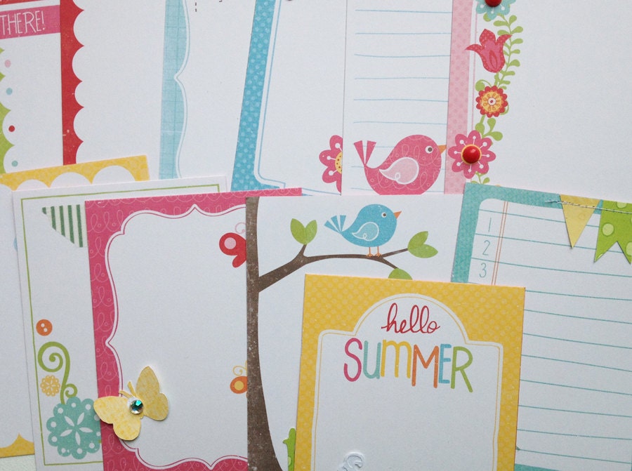 Hello Summer Journaling Cards perfect for Project Life, Scrapbooking