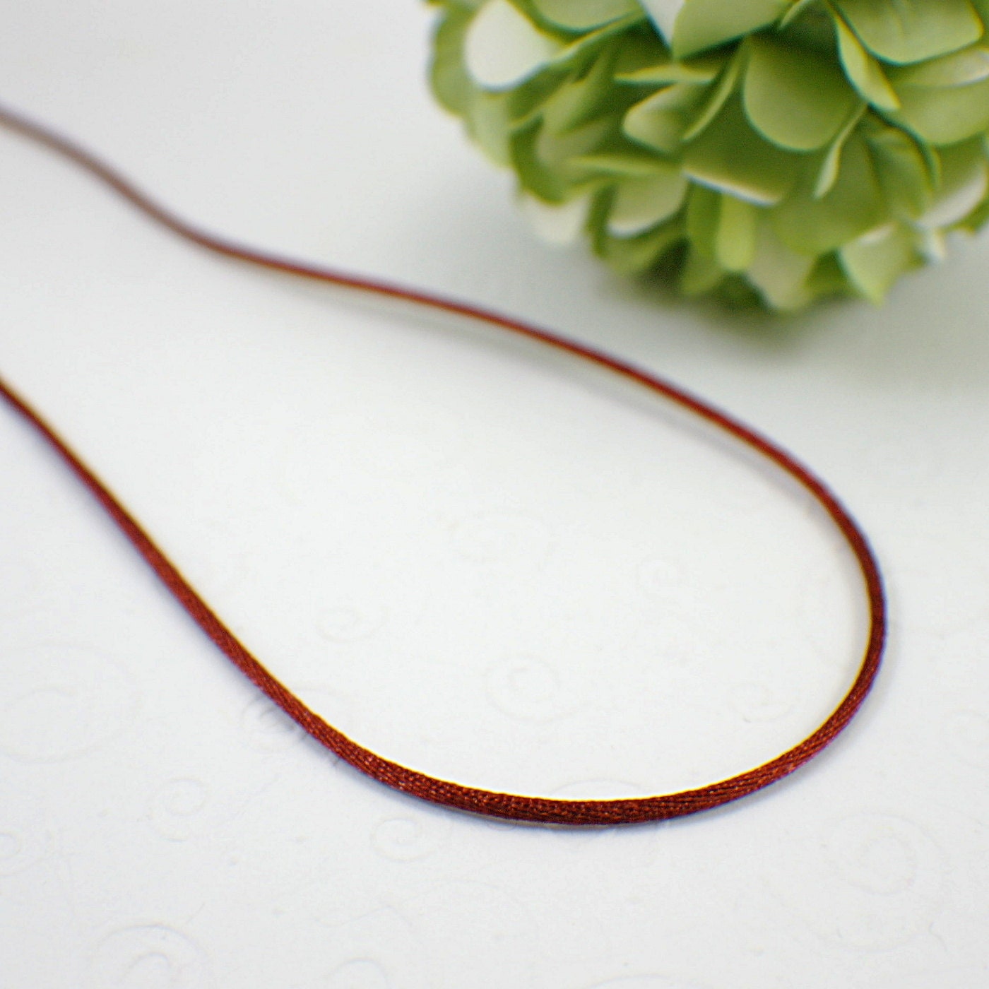 Copper brown satin necklace cord handcrafted single pick your length