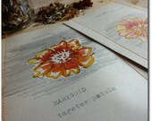 MARIGOLD - tagetes patula - home grown seeds in hand illustrated envelopes - Seed Packet Gift idea