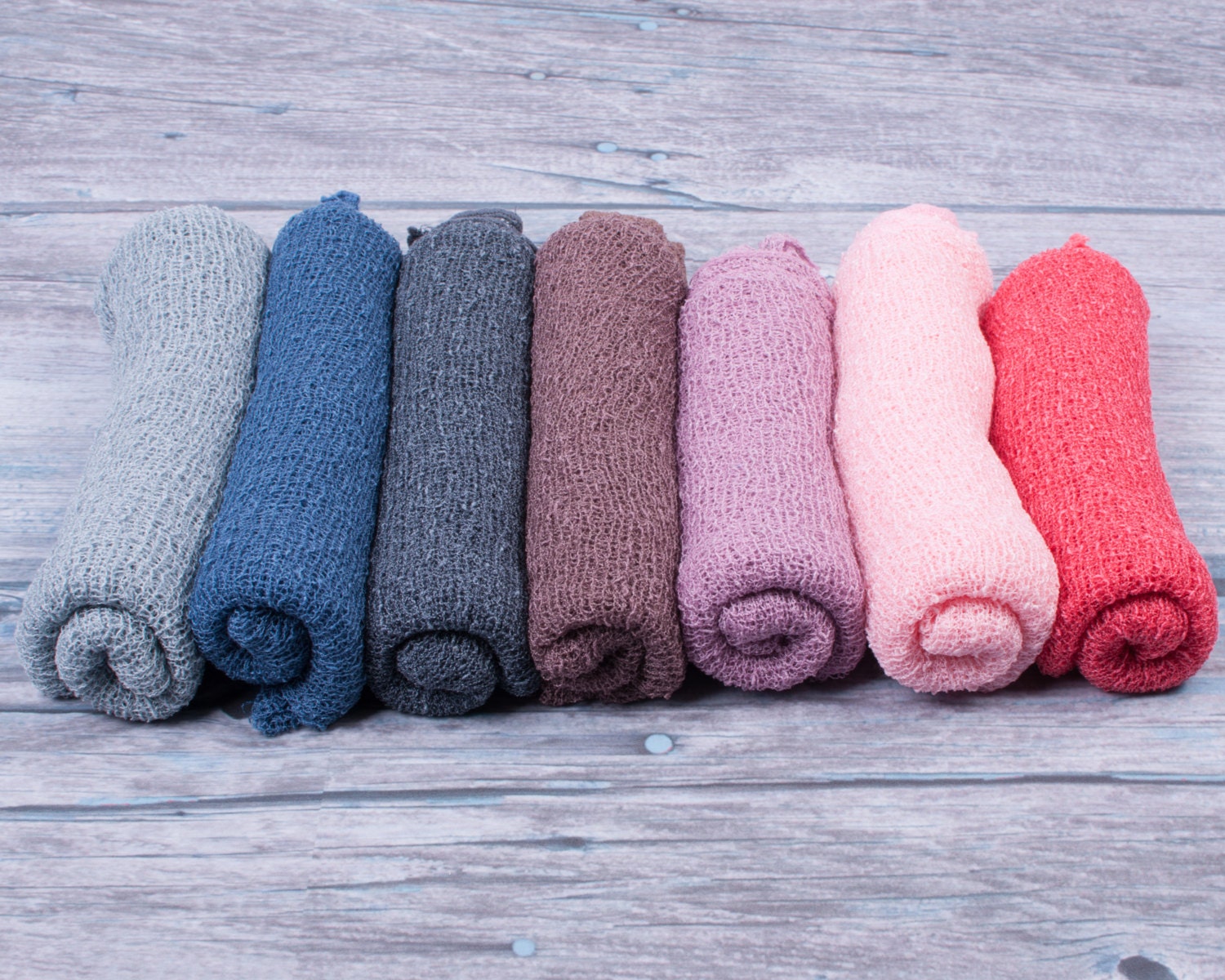 Bulk Pack  - Newborn Stretch Wrap Photography Prop, Open Weave Knit Newborn Swaddle Wrap, Newborn Wrap