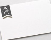 16 Monogrammed Flat Notes Makes the Perfect Gift Set of 16