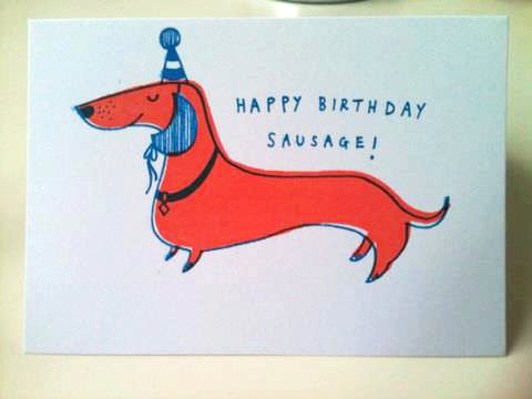 Happy Birthday Sausage Card