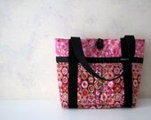 Pink Medallion Quilted  Purse with Toggle button closure