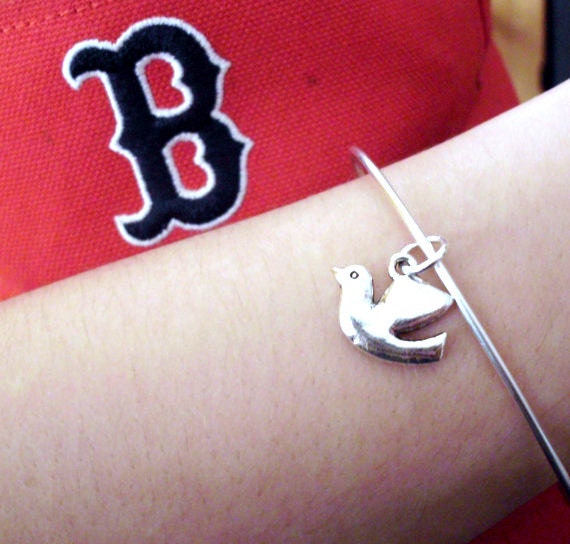Dove Charm Bangle Bracelet