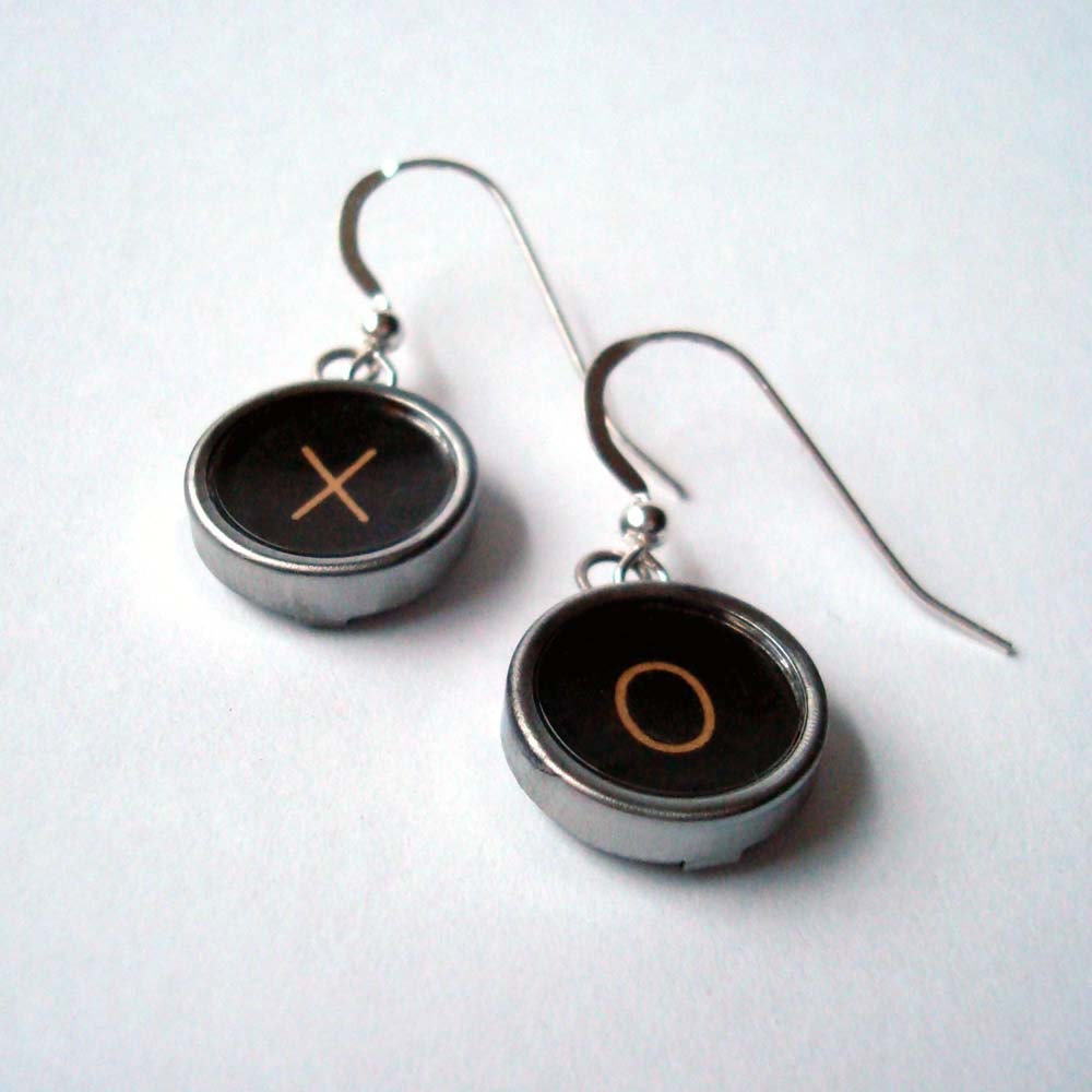 Be My Valentine with XO Typewriter Key Earrings