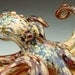 Glass Octopus Sculpture Aquarium Art Paperweight Ocean art Metallic Boro  VGW KT (made to order)
