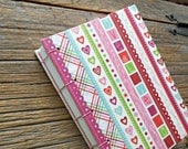 Blank Hard Cover Coptic Stitch Journal Book Hearts And Love