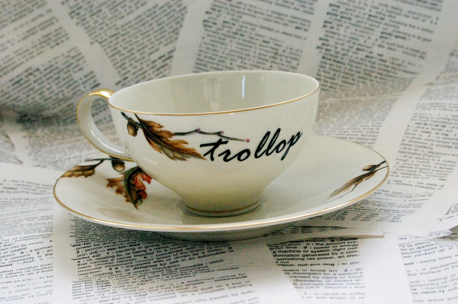 Royal Oak Trollop teacup and saucer set