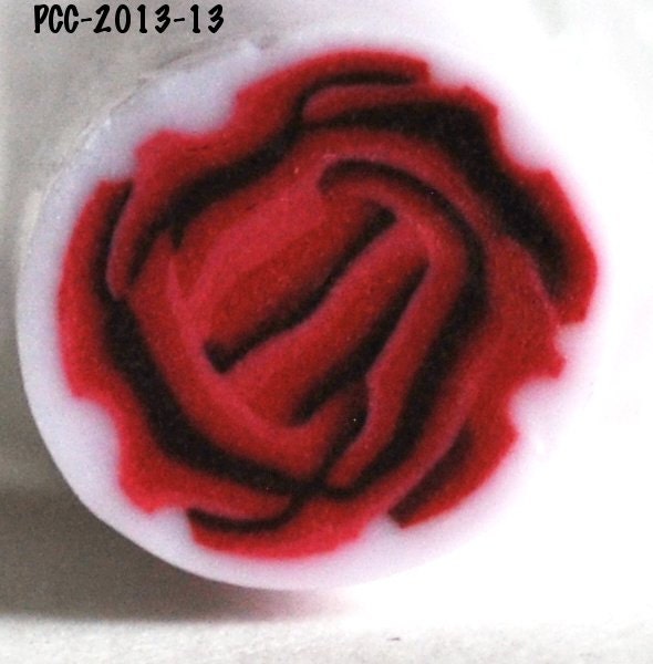 Red Rose Cane Raw Unbaked Polymer Clay for Bead Making