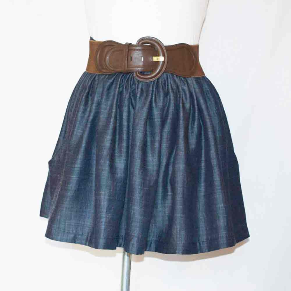 small denim pocket skirt