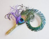 Peacock Feather Boutonniere Purple And Gold It Can Customized With Your Colors