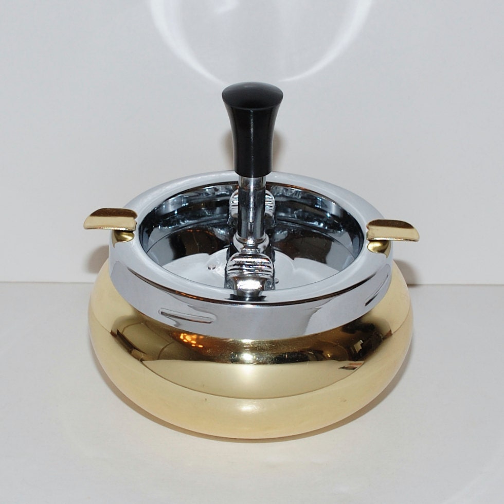 Mid Century Push Down Spinning Ashtray by Abundancy on Etsy
