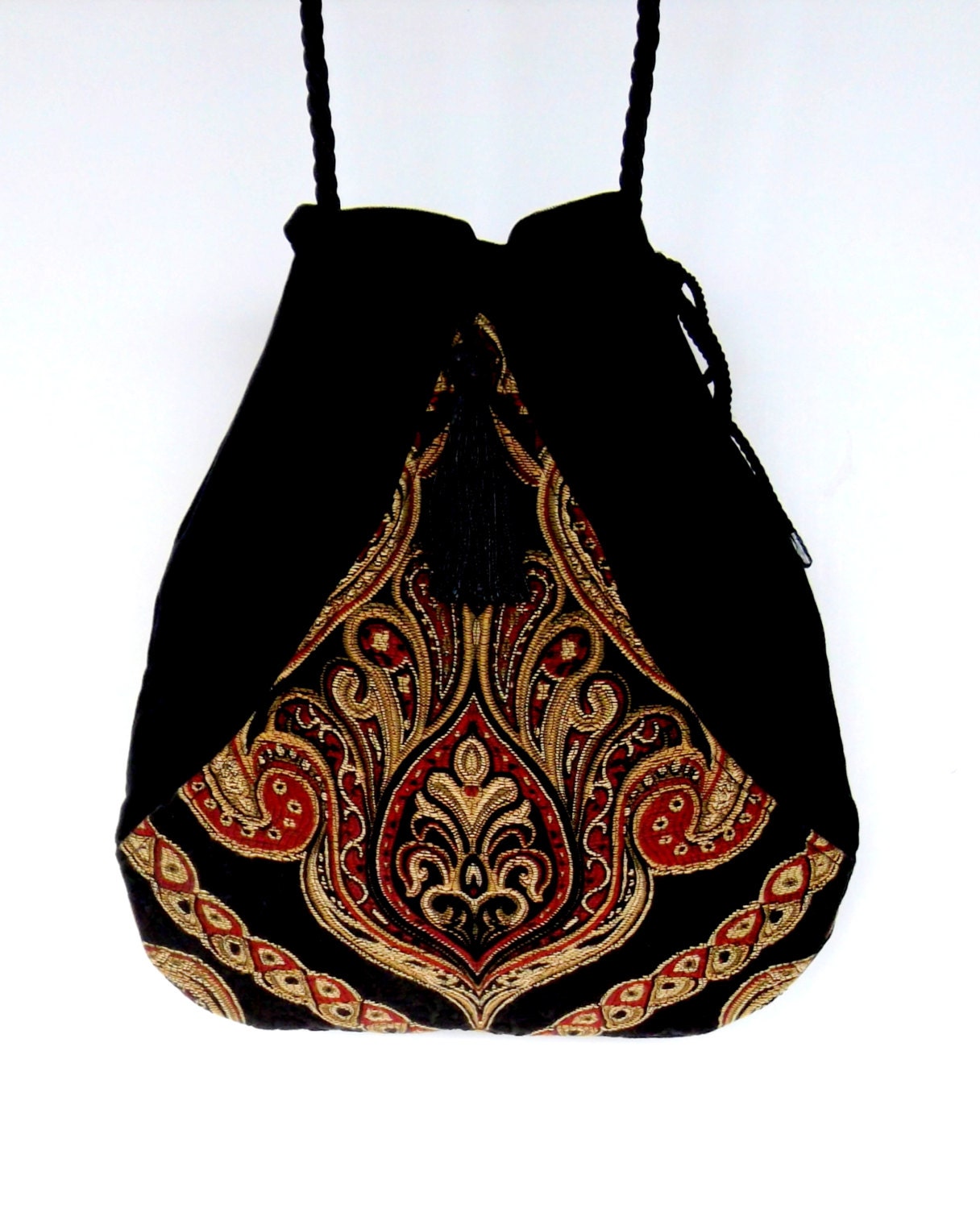 black velvet hobo bag