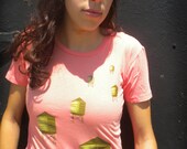 Womens Coral PinkT-Shirt with Water Towers - S, M, L, XL