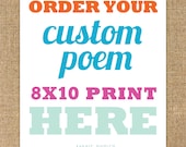 8x10 Custom Poem/Verse Print - You choose your favorite custom poem/verse