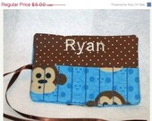 SALE Personalized crayola roll with ribbon closure Great birthday party favors Party supplies  Choose your fabric Quantity dis