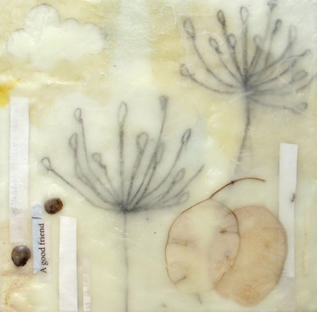 Like a Good Friend, encaustic painting