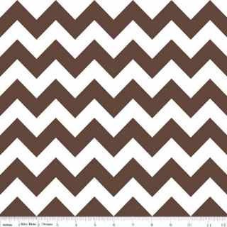 Brown Chevron by Riley Blake-- 41" Laminated Cotton Fabric--- Yardage