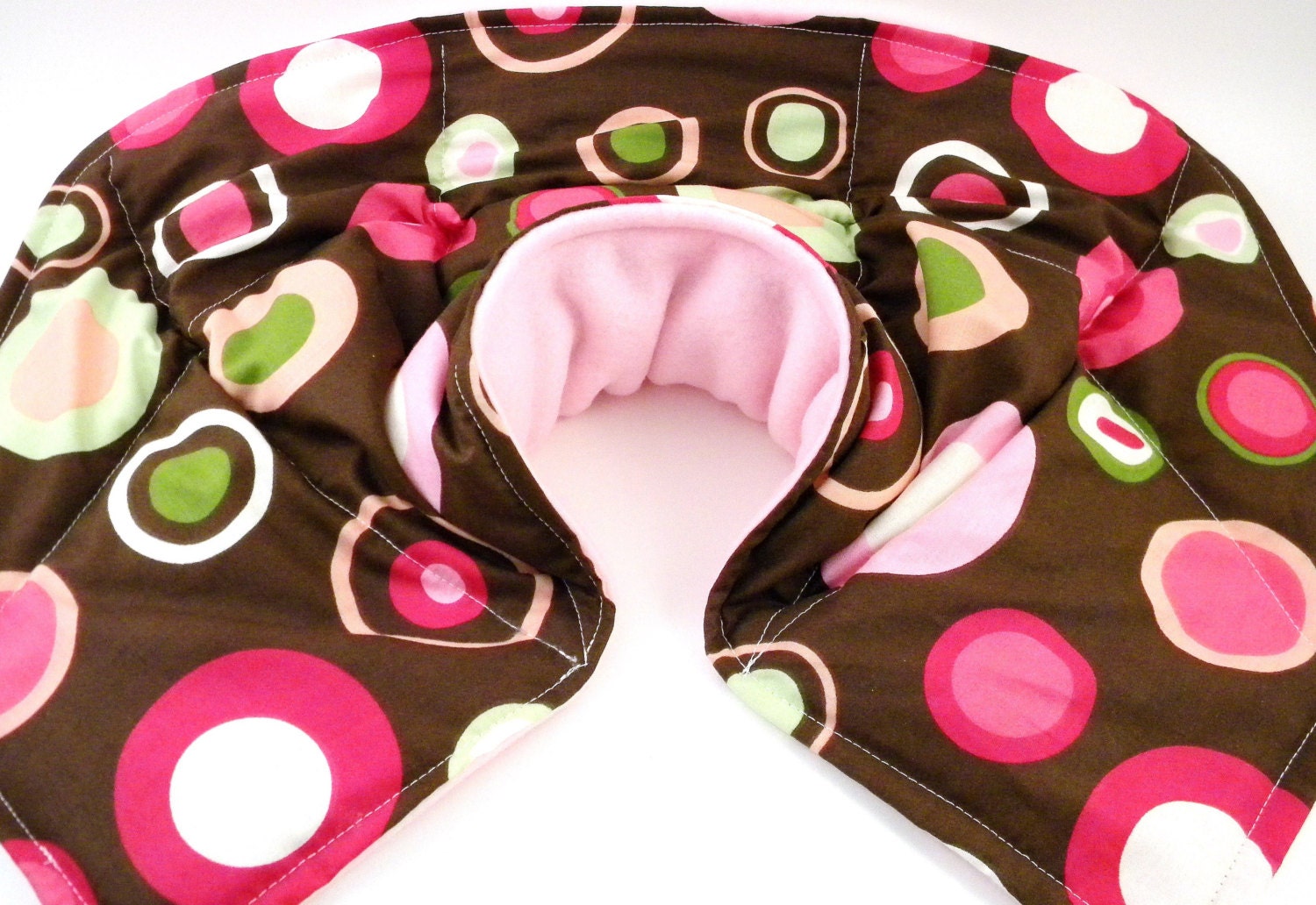 Neck Shoulder Back - Microwave Heat Pack, Heating Pad for Neck Shoulders, rice bag, hot or cold - brown, pink