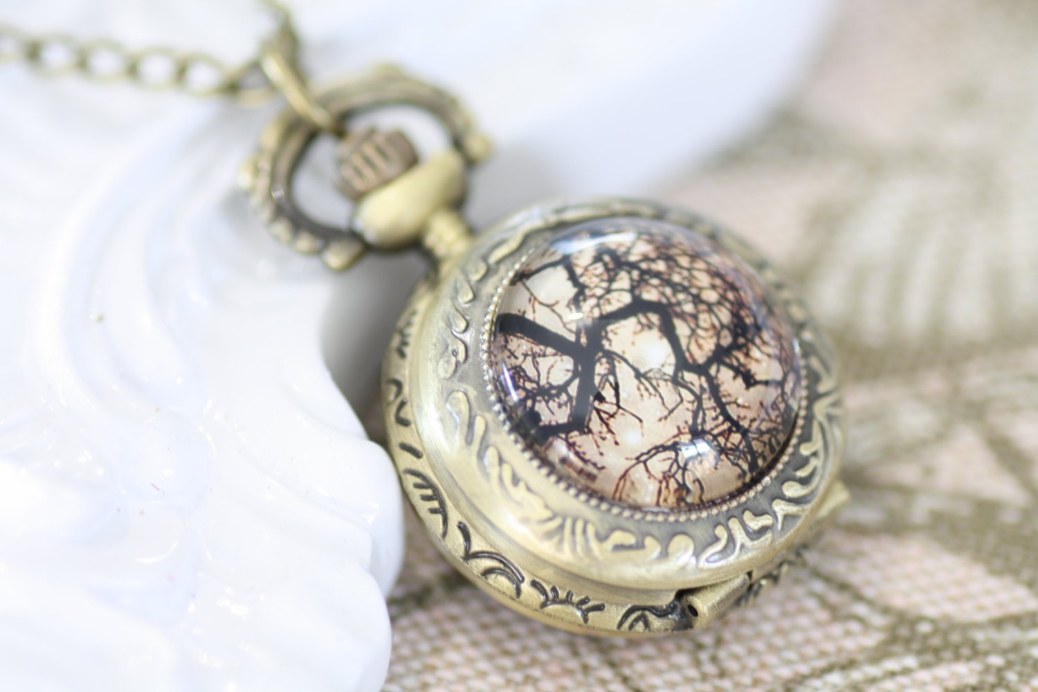 My Little Epoch Adventure 09 Necklace - Elegant, Exquisite, Beautiful Everyday Pocket Watch Necklace. Sweet Heirloom Quality Gift.