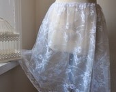White Lace Skirt Bohemian Romantic Antique Lace Petticoat Skirt / Handmade / Choose your size