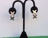 Taxco Sterling Silver "X" Post Earrings
