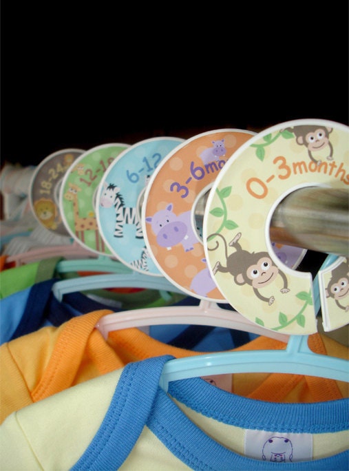Baby Closet Dividers - Safari Jungle Zoo Animals for Boys and Girls